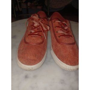 Tom's Women's Corduroy Sneakers Lace-Up SZ 7 Rust